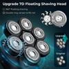 Electric Razor for Men's, 5 In 1 Electric Shaver 7D Floating Cutter Head Rechargeable Shaver Kit For Men IPX6 Waterproof Beard Trimmer Head Shavers view 3