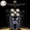 Electric Razor for Men's, 5 In 1 Men's Rechargeable Bald Head Electric Shaver 5 Floating Heads Beard Nose Ear Hair Trimmer Razor Clipper Facial Brush view 4
