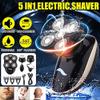 Electric Razor for Men's, 5 in 1 Rechargeable Electric Shaver Five Floating Heads Razors Hair Clipper Nose Ear Hair Trimmer Men Facial Cleaning Brush view 2