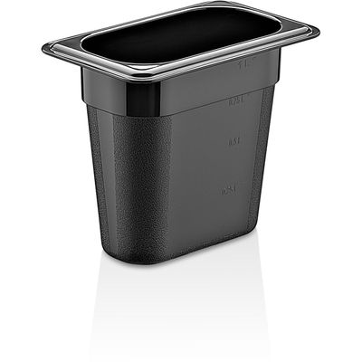 Adexa GNPP19150B Polypropylene Gastronorm Pan, GN1/9, 150mm Depth, Black