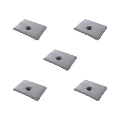 5 set of Massage Table Cover with Face Breath Hole 50x80 cm Reusable for Beauty Salon, Gray, 50 x 80 cm