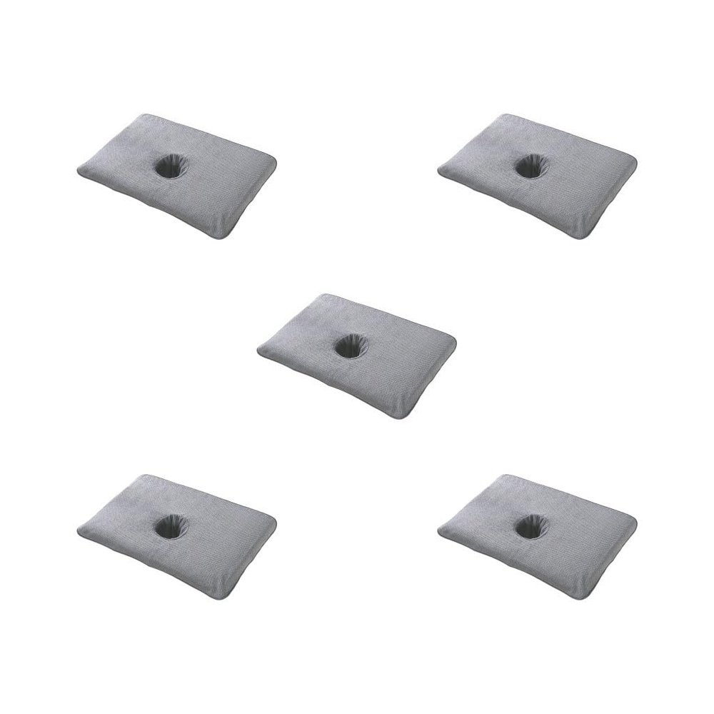 5 set of Massage Table Cover with Face Breath Hole 50x80 cm Reusable for Beauty Salon, Gray, 50 x 80 cm