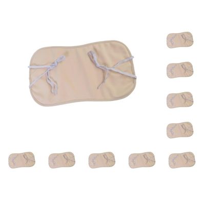 10 set of Castor Oil Compress Pack Castor Oil Bag with Less Mess Castor Oil Pack Wrap Khaki, 45 x 25 cm