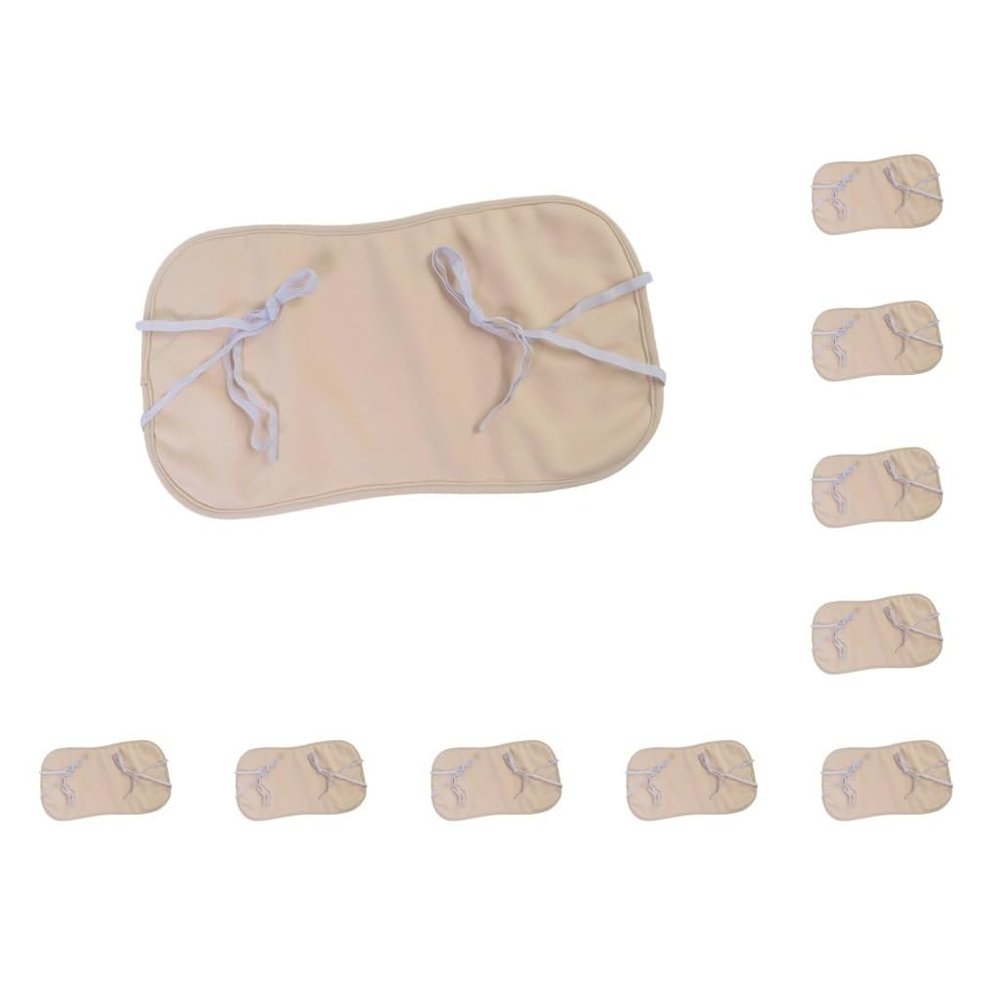 10 set of Castor Oil Compress Pack Castor Oil Bag with Less Mess Castor Oil Pack Wrap Khaki, 45 x 25 cm