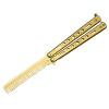 5 set of Butterfly Combs Hair Trimmer Barber Tool Beard Metal for Beginner Training Gold, 22 cm view 4