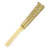 2 set of Butterfly Combs Hair Trimmer Barber Tool Beard Metal for Beginner Training Gold, 22 cm view 2