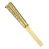 2 set of Butterfly Combs Hair Trimmer Barber Tool Beard Metal for Beginner Training Gold, 22 cm view 3