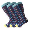 3 Pack Plus Size Compression Socks for Women and Men, 20-30mmhg Extra Large Wide Calf Knee High Stockings for Circulation Support (3XL, YS001-13) view 1