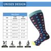 3 Pack Plus Size Compression Socks for Women and Men, 20-30mmhg Extra Large Wide Calf Knee High Stockings for Circulation Support (3XL, YS001-13) view 2