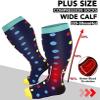 Cheeroyal 3 Pack Plus Size Compression Socks for Women and Men, 20-30mmhg Extra Large Wide Calf Knee High Stockings for Circulation Support (7XL, YS001-6+13+18) view 3