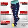 Cheeroyal 3 Pack Plus Size Compression Socks for Women and Men, 20-30mmhg Extra Large Wide Calf Knee High Stockings for Circulation Support (7XL, YS001-6+13+18) view 4