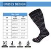 3 Pack Plus Size Compression Socks for Women and Men, 20-30mmhg Extra Large Wide Calf Knee High Stockings for Circulation Support (5XL, YSZ06-23) view 2