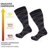3 Pack Plus Size Compression Socks for Women and Men, 20-30mmhg Extra Large Wide Calf Knee High Stockings for Circulation Support (5XL, YSZ06-23) view 3
