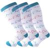 3 Pack Plus Size Compression Socks for Women and Men, 20-30mmhg Extra Large Wide Calf Knee High Stockings for Circulation Support (4XL, YS001-46) view 1