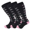 3 Pack Plus Size Compression Socks for Women and Men, 20-30mmhg Extra Large Wide Calf Knee High Stockings for Circulation Support (4XL, YSZ06-2) view 1