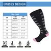 3 Pack Plus Size Compression Socks for Women and Men, 20-30mmhg Extra Large Wide Calf Knee High Stockings for Circulation Support (4XL, YSZ06-2) view 2