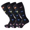 3 Pack Plus Size Compression Socks for Women and Men, 20-30mmhg Extra Large Wide Calf Knee High Stockings for Circulation Support (4XL, YS001-18) view 1