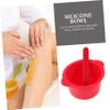 1 Set Heater Wax Warmer Bowl Replacement Wax Bean Warmer Liner Waxing Silicone Bowl for Hair Removal Reusable Wax Warmer Liner Silica Gel 4 Piece Set view 3