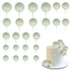 Rsstarxi 30 PCS Mini Balloons & Foam Balls Cake Toppers - DIY Cake Inserts for Wedding, Anniversary & Party Decorations - Blackish Green view 1