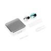 Contact Lens Case Portable Reflective Cover Contact Box with Mirror Tweezers Remover Tool Solution Bottle Cute Travel Kit Box for Daily Outdoor(Silver) view 1