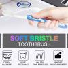 Extra Soft Toothbrushes for Adults - Flossing Toothbrush for Sensitive Teeth and Receding Gums, Tapered Bristles Ultra Clean Plaque Remover Travel Toothbrush Individually Wrapped Pack of 4 view 4