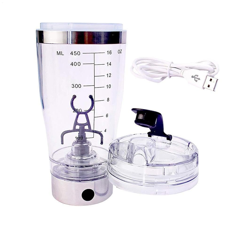 SKUDA Electric Protein Mixing Cup, Automatic Protein Shaker Bottle, 450ml Leak-Proof Protein Mix Bottle, For Outdoor Sporting