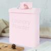 Geakv Metal Laundry Detergent Container, Detergent Dispenser with Dosing Spoon, Rustproof, Arts and Crafts Style, Multi-Purpose Storage Box, Pink view 2