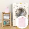 Geakv Metal Laundry Detergent Container, Detergent Dispenser with Dosing Spoon, Rustproof, Arts and Crafts Style, Multi-Purpose Storage Box, Pink view 3
