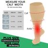 3 Pairs Plus Size Compression Socks for Women and Men Wide Calf 20-30mmhg Extra Large Knee High Support for Circulation, 02-4 Nude, 4X-Large view 4