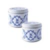 Traditional Caramel Stroopwafels in Delft Blue Tin - 2 Pack - Authentic Dutch Waffle Cookies view 1