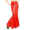 PODSI Red Sexy Long Latex Skirts Without Zipper,red,Male S view 1