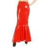 PODSI Red Sexy Long Latex Skirts Without Zipper,red,Male S view 2