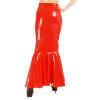 PODSI Red Sexy Long Latex Skirts Without Zipper,red,Male S view 4