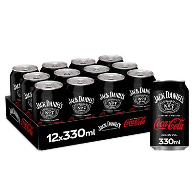 Jack Daniels & Coca Cola mix 330ml X 12 Cans - JD with Coke Mix