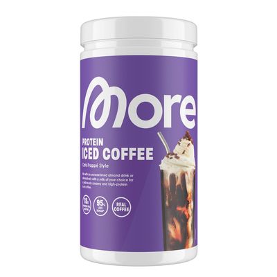 More Protein Iced Coffee, Caf Frapp Style, 500 g, 1.1 lbs, 20 Servings, Protein Powder with Instant Coffee, Low in Sugar and Fat  Made in Germany