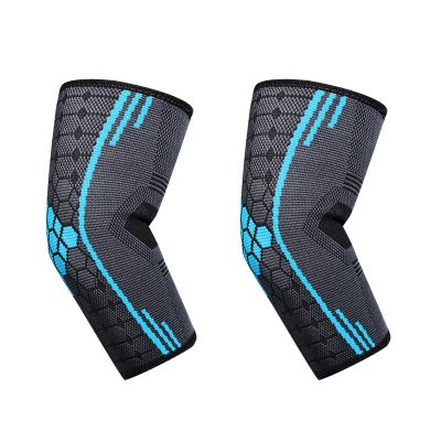 1 Pair Elbow Compression Sleeve, Nylon Elastic Elbow Compression Support Sleeve Anti Slip Breathable Elbow Braces for Sports Elbow Pain Relief, Workout, Weightlifting (XL)