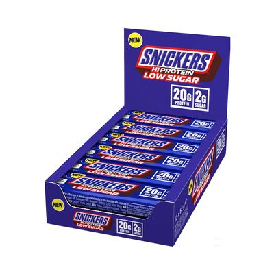 Snickers Hi Protein/Low Sugar Protein Bar Box of 12 x 57g