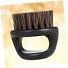 FOMIYES Men's Beard Brush Black Boar Bristle Round Hair Bristle Shaving Brush Portable for Grooming and Salon Use view 4