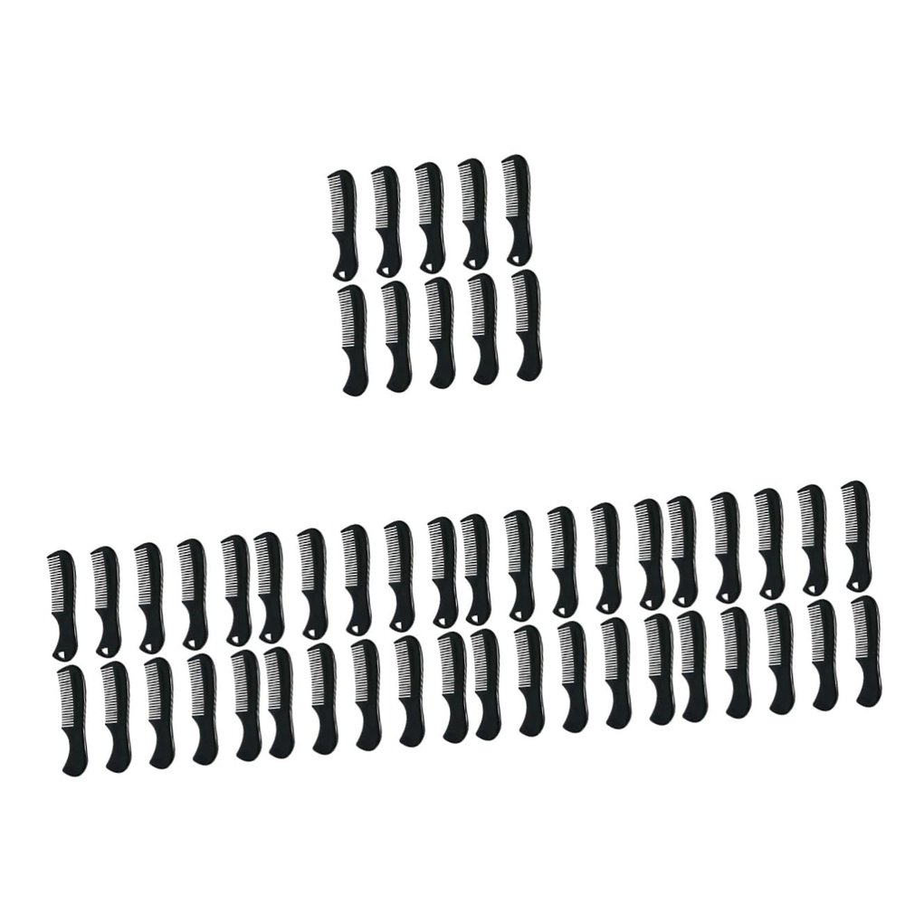 FOMIYES 50pcs Mini Pocket Sized Hair Comb for Men for Beard and Mustache Grooming Portable and Compact Design