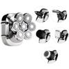 JQUAL Electric Razor for Men's, Men's 7D Electric Shaver Beard Trimmer for Bald LED Display Wet & Dry Waterproof Shaver Multifunctional Razor 6 In1 Grooming Kit view 1