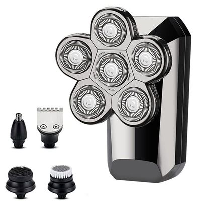 Electric Razor for Men's, Men Electric Razor Wet and Dry Bald Head Shaver for Men 5 in 1 Grooming Kit Floating Head Beard Nose and Ear Hair Trimmer Razor