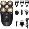 Electric Razor for Men's, Multifunctional Electric Shaver Grooming Kit for Men 5 in 1 Waterproof Electric Razor Bald Head Shaver 4D Floating Hair Clipper view 1