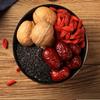 Black sesame walnut red jujube and rose cut cake, ready to eat red jujube nut cake dessert, instant handmade health cake, black sesame candy, Chinese casual snack gift pack (15pcs) view 2