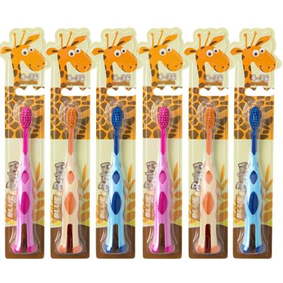 ZUMAHA Lovely Little Deer Kids Toothbrush, Extra Soft Manual Toothbrush for Protect Sensitive Gums, Toddler Toothbrush Ages 2-6