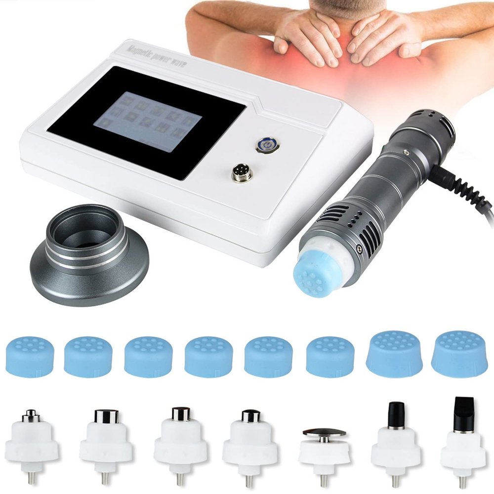 KLUFO Shockwave Therapy Machine for ED,Shockwave ED Therapy Machine ESWT Shock Wave Therapy Treatment Equipment for Pain Relief, Erectile Dysfunction(110-240V),Silver