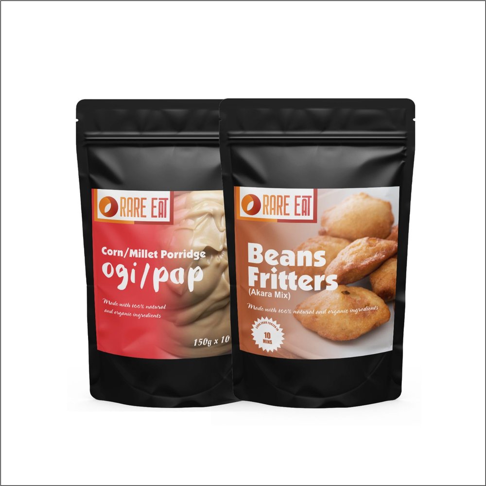 Corn Millet Porridge + Beans Fritters (Akara Mix)| Serves 4