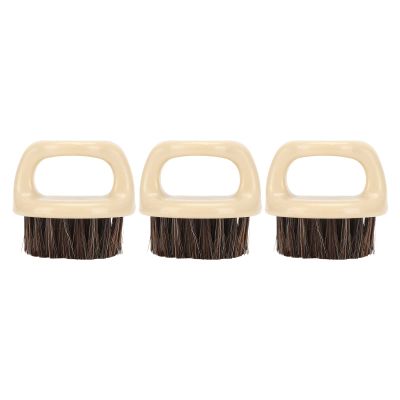 ANKROYU 3PCS Ring Handle Shaving Brush, Men's Beard Soft Hair Burr-Free Comb, Barber Shop Hairdressing Cleaning Tool