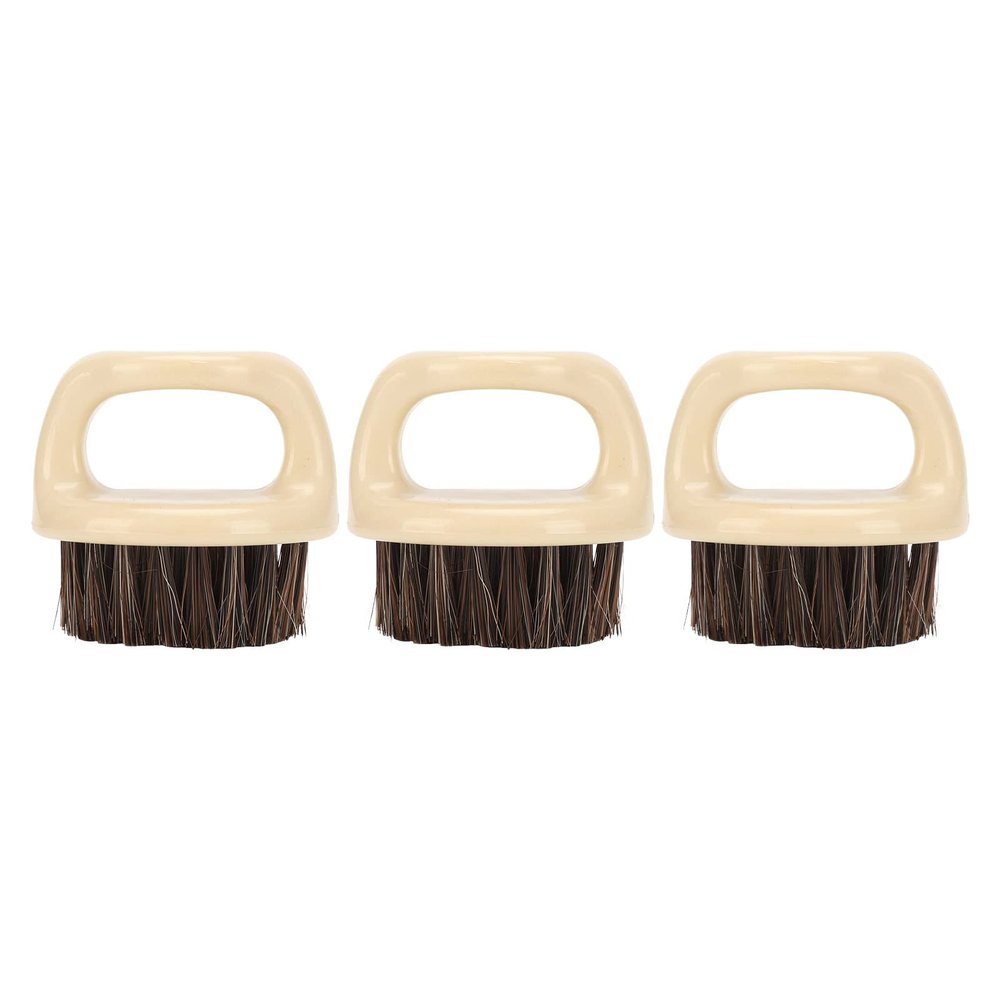 ANKROYU 3PCS Ring Handle Shaving Brush, Men's Beard Soft Hair Burr-Free Comb, Barber Shop Hairdressing Cleaning Tool