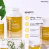 Omega 3 Fish Oil: One-a-Day (Full-Year 360-Day Supply) - 1000mg Fish Oil per Softgel with 180mg EPA, 120mg DHA & 3mg Vitamin E - Premium Heart & Brain Health Boost by Feel Amazing view 3