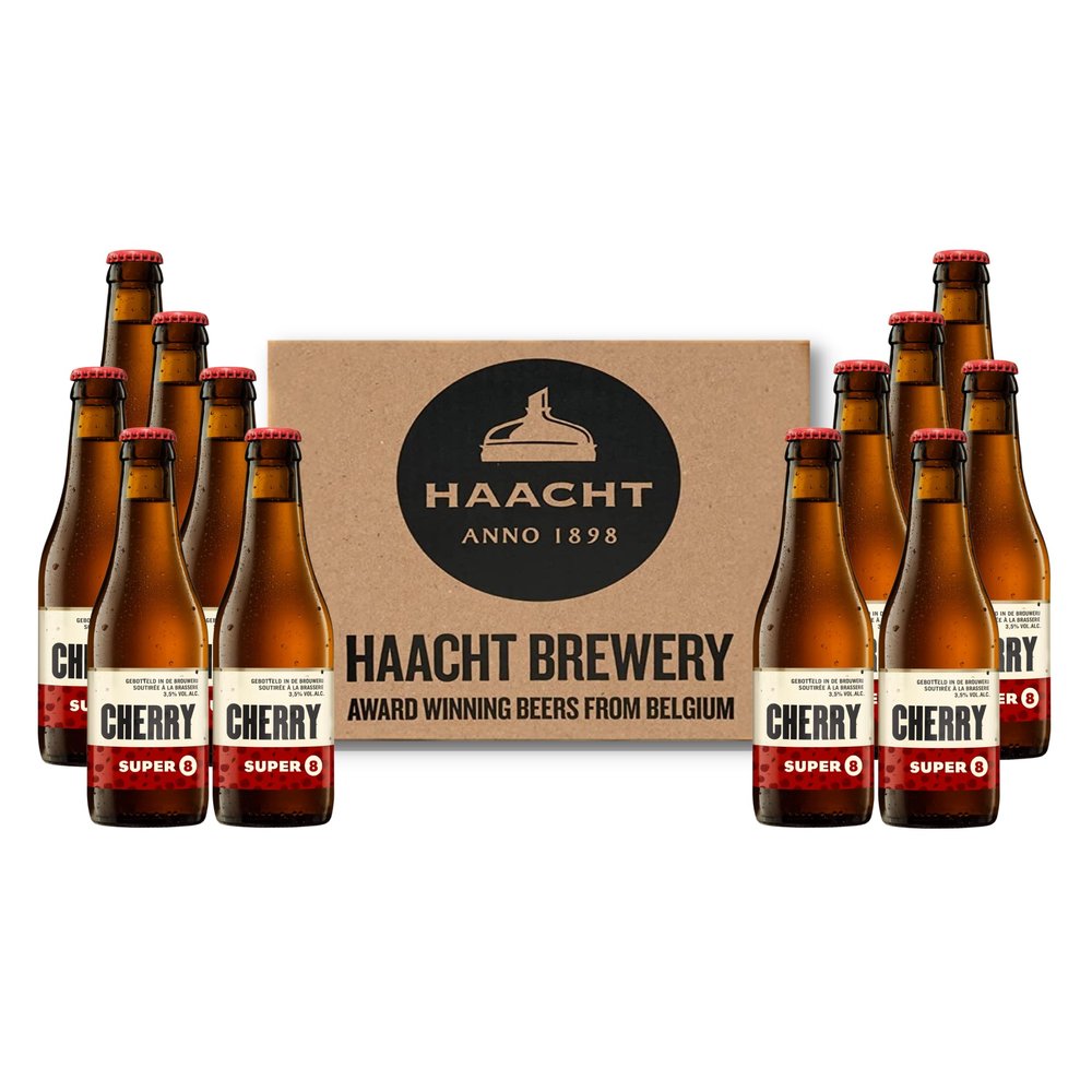 SUPER 8 Belgium Beers - 12 x 330ml packs (SUPER 8 Cherry 12 Pack)